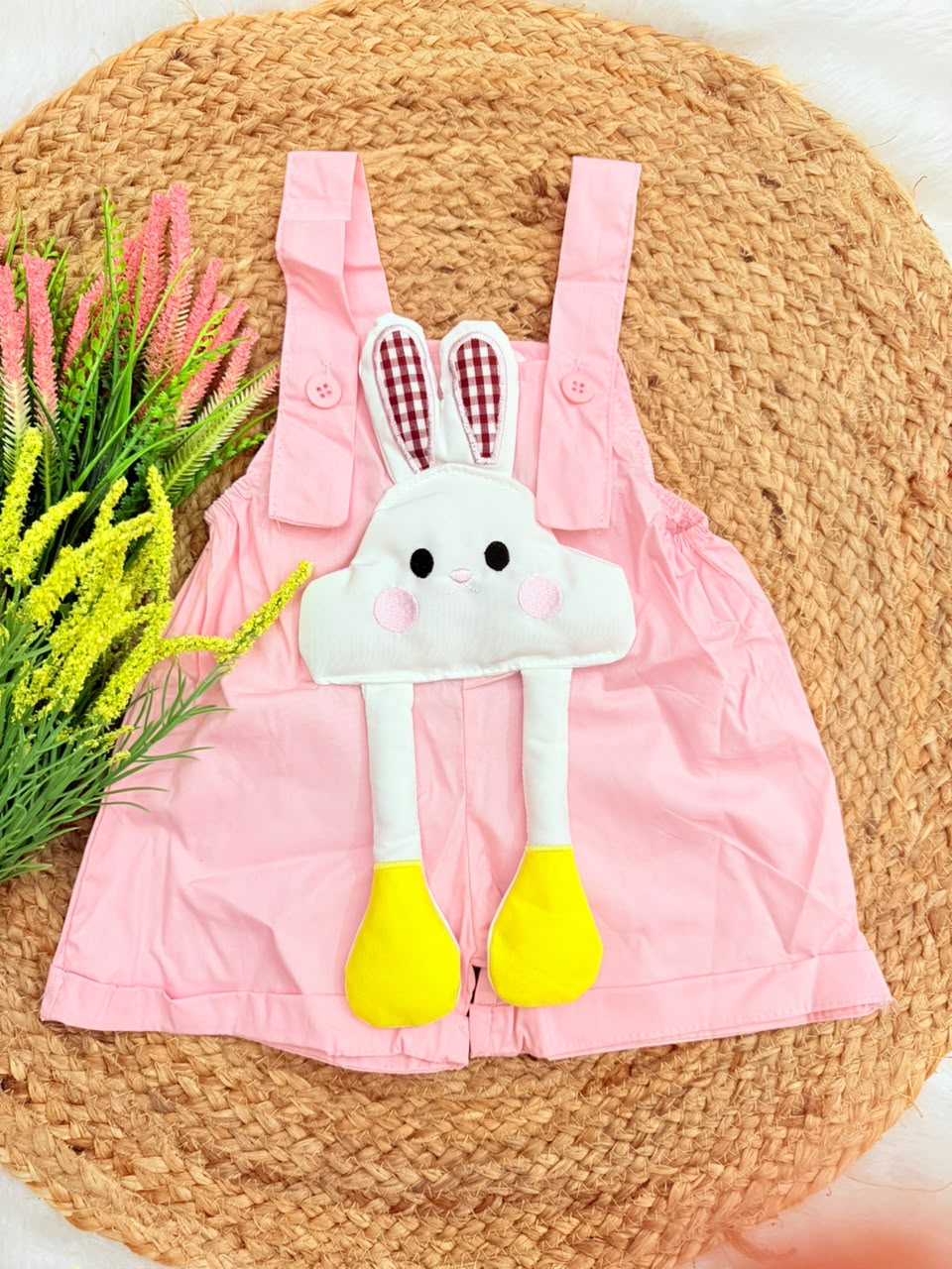 Bunny Bloom 2-Piece Pinafore Set